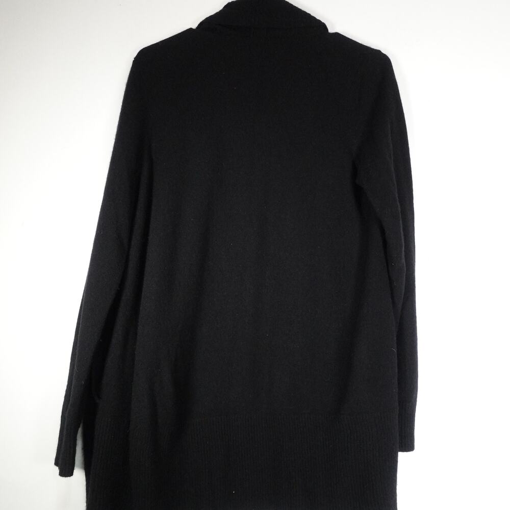GUC Quince Black Mongolian Cashmere Open Cardigan Sweater Medium 1002 - Picture 11 of 12